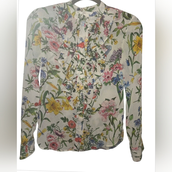 H&M Multicolor Floral Ruffle Blouse - Picture 2 of 5